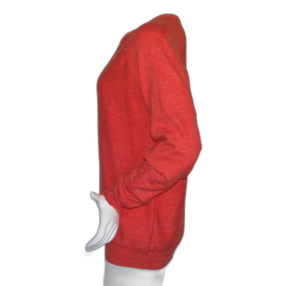J.CREW Rugged Sweater, Slim L, Red/Orange, Cotton, Raglan LS - Picture 6 of 11